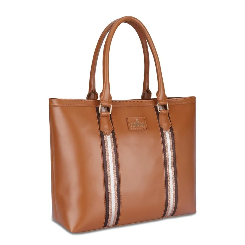 Stylish Laptop Messenger Bag with Padded Sleeve | 14" Laptop Capacity | Peanut Brown