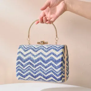 Stylish Striped Straw Handbags for Women