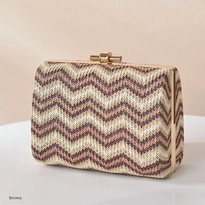 Stylish Striped Straw Handbags for Women