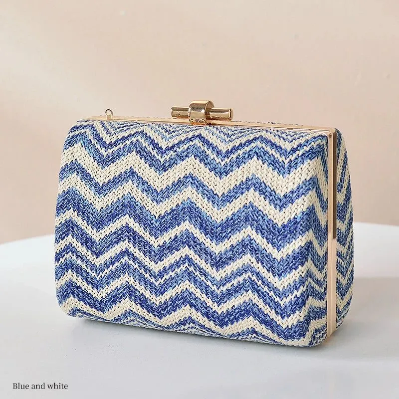 Stylish Striped Straw Handbags for Women