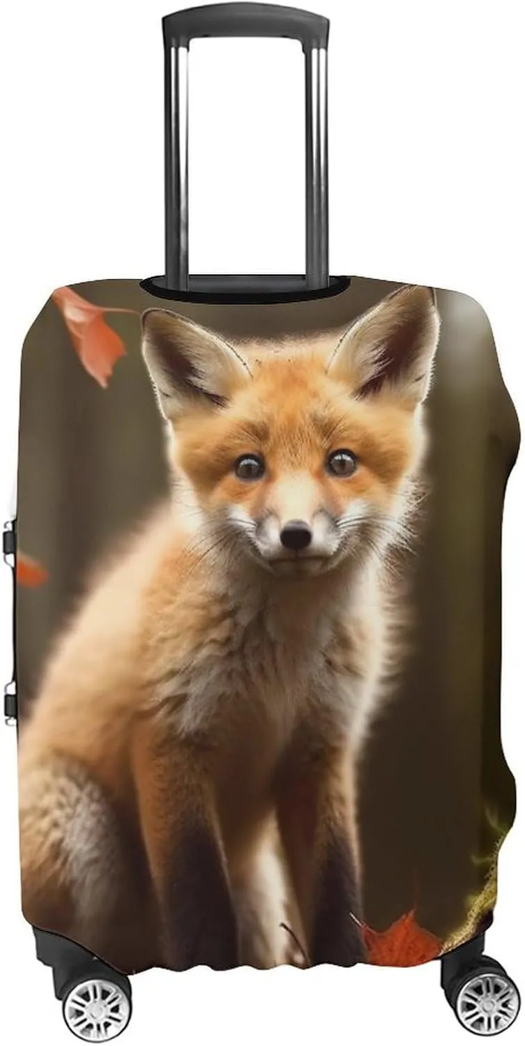 Suitcase Covers for Luggage Cute Fox Fashion Luggage Cover Washable Protector Waterproof Suitcase Cover Anti-scratch Travel Suitcases Covers Case for 19-32 Inch Luggages XL