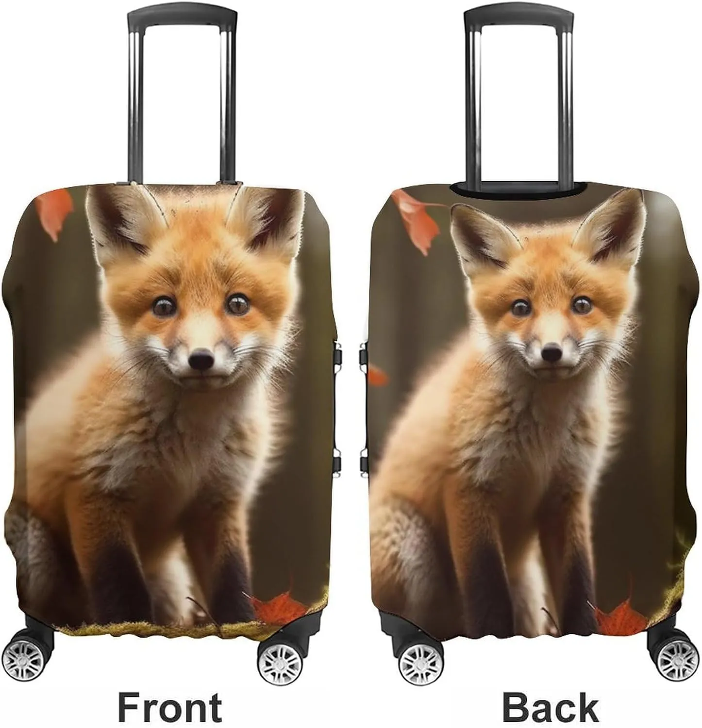 Suitcase Covers for Luggage Cute Fox Fashion Luggage Cover Washable Protector Waterproof Suitcase Cover Anti-scratch Travel Suitcases Covers Case for 19-32 Inch Luggages XL