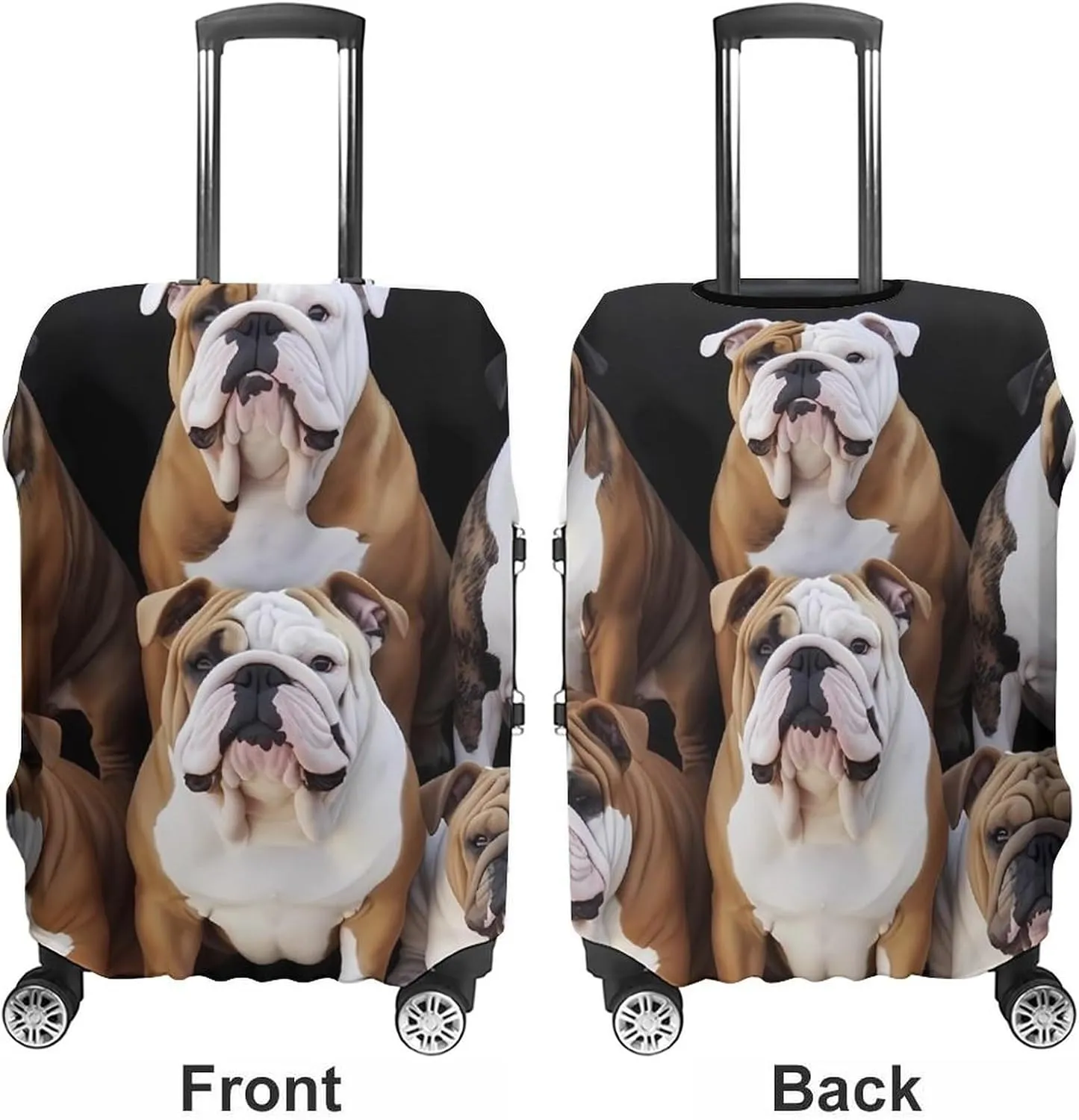 Suitcase Covers for Luggage English Bulldogs Fashion Luggage Cover Washable Protector Waterproof Suitcase Cover Anti-scratch Travel Suitcases Covers Case for 19-32 Inch Luggages M