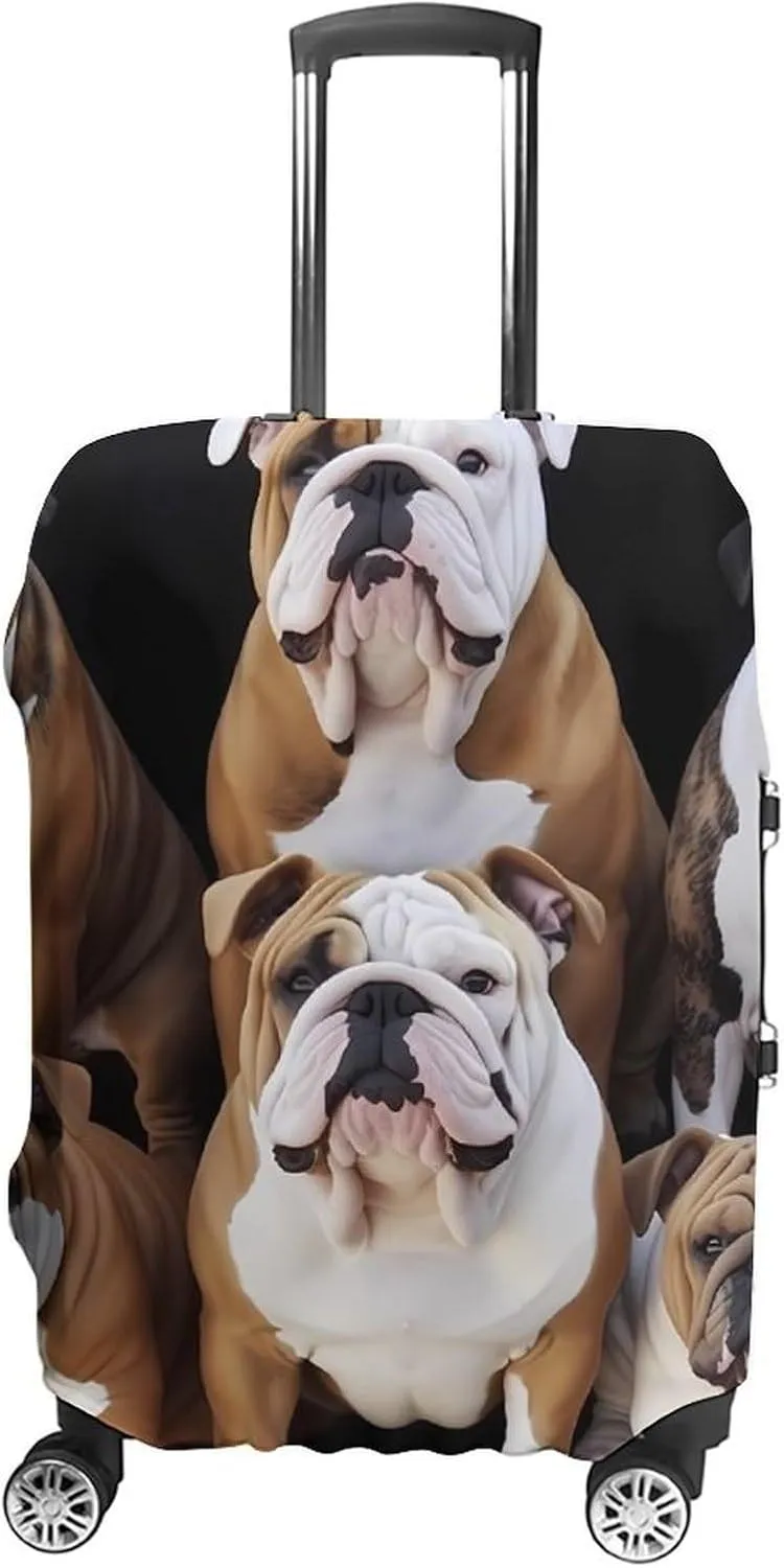 Suitcase Covers for Luggage English Bulldogs Fashion Luggage Cover Washable Protector Waterproof Suitcase Cover Anti-scratch Travel Suitcases Covers Case for 19-32 Inch Luggages M