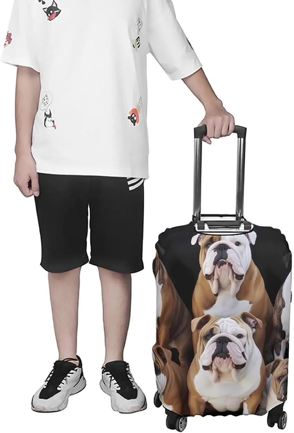 Suitcase Covers for Luggage English Bulldogs Fashion Luggage Cover Washable Protector Waterproof Suitcase Cover Anti-scratch Travel Suitcases Covers Case for 19-32 Inch Luggages M