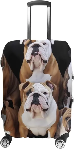 Suitcase Covers for Luggage English Bulldogs Fashion Luggage Cover Washable Protector Waterproof Suitcase Cover Anti-scratch Travel Suitcases Covers Case for 19-32 Inch Luggages M