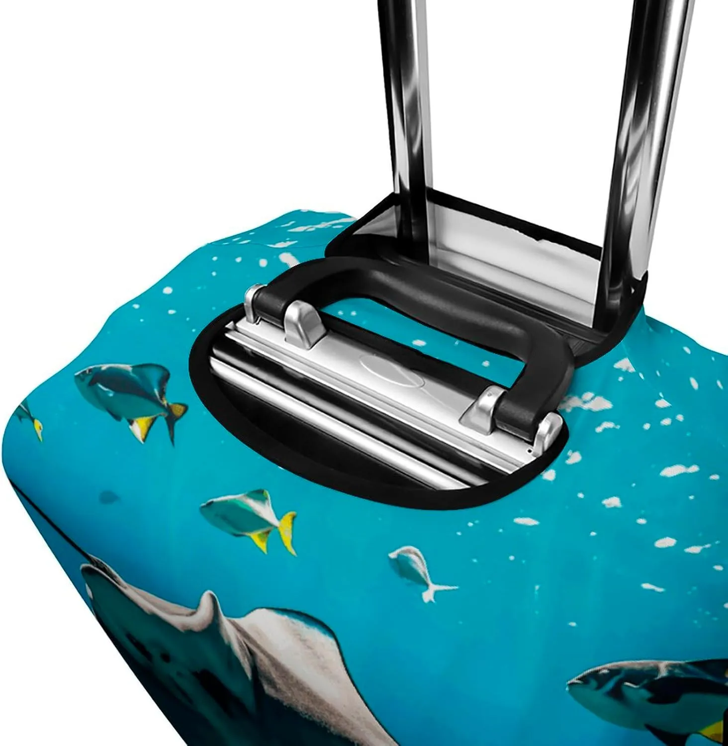 Suitcase Covers for Luggage Manta Ray And Fishes Fashion Luggage Cover Washable Protector Waterproof Suitcase Cover Anti-scratch Travel Suitcases Covers Case for 19-32 Inch Luggages L