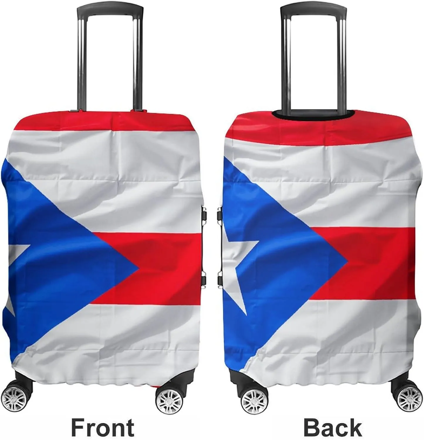 Suitcase Covers for Luggage Puerto Rico Flag Fashion Luggage Cover Washable Protector Waterproof Suitcase Cover Anti-scratch Travel Suitcases Covers Case for 19-32 Inch Luggages M