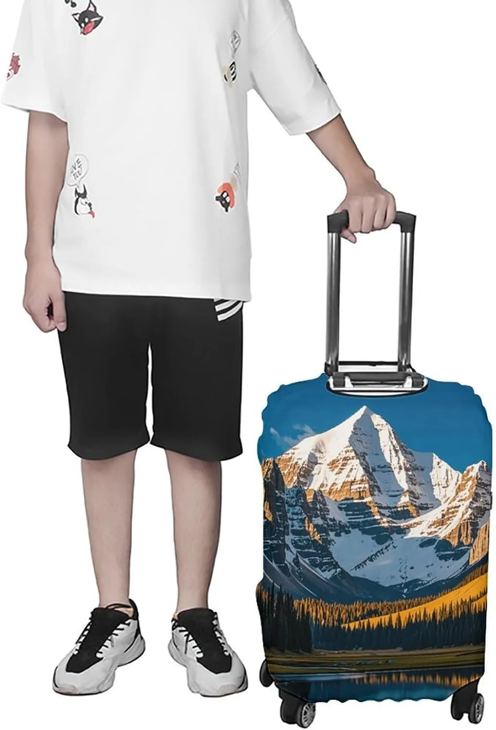 Suitcase Covers for Luggage Rocky Mountain Range Fashion Luggage Cover Washable Protector Waterproof Suitcase Cover Anti-scratch Travel Suitcases Covers Case for 19-32 Inch Luggages L