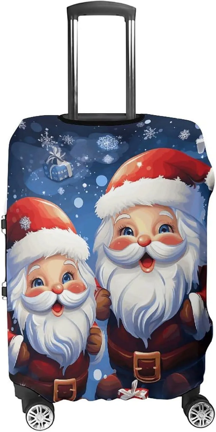 Suitcase Covers for Luggage Super Cute Santa Claus Fashion Luggage Cover Washable Protector Waterproof Suitcase Cover Anti-scratch Travel Suitcases Covers Case for 19-32 Inch Luggages L