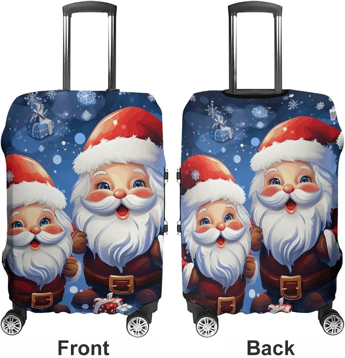 Suitcase Covers for Luggage Super Cute Santa Claus Fashion Luggage Cover Washable Protector Waterproof Suitcase Cover Anti-scratch Travel Suitcases Covers Case for 19-32 Inch Luggages L
