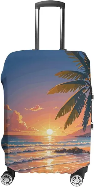 Suitcase Covers for Luggage Tropical Beach Palm Tree Fashion Luggage Cover Washable Protector Waterproof Suitcase Cover Anti-scratch Travel Suitcases Covers Case for 19-32 Inch Luggages XL