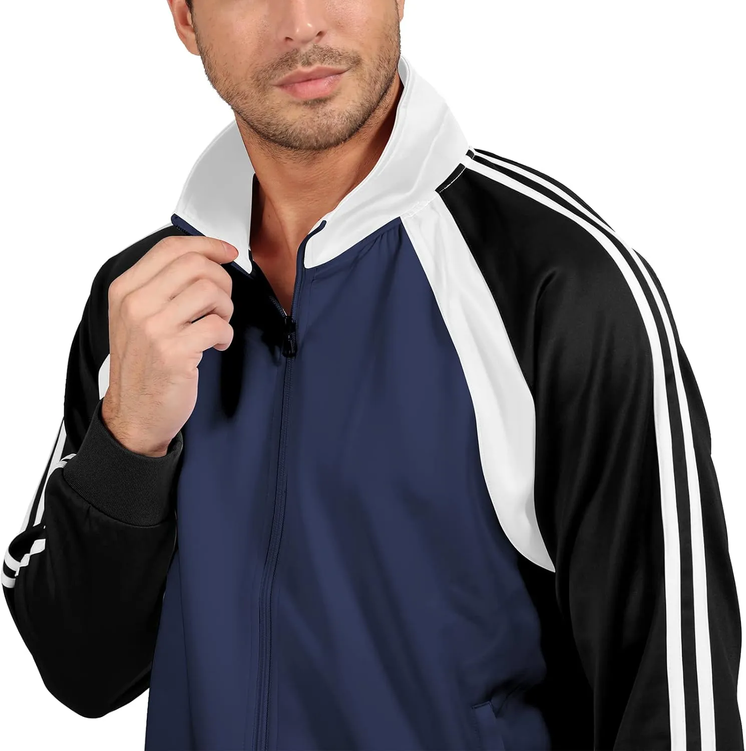Sun Lorence Men's Athletic Running Tracksuit Set Casual Full Zip Jogging Sweat Suit