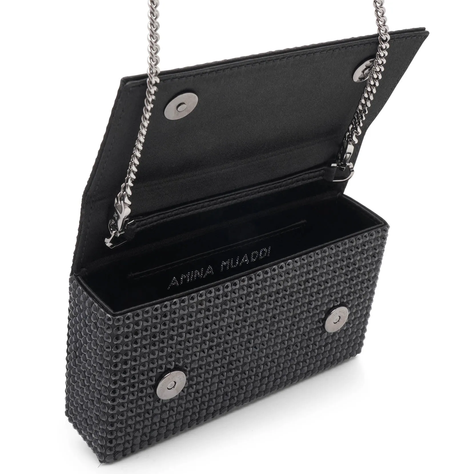 Superamini paloma black crystal clutch