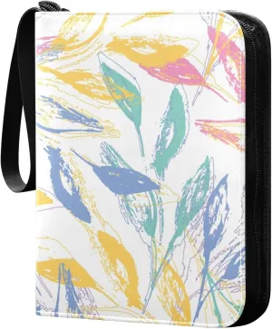 susiyo Colorful Leaves Card Binder 400 Pockets Cute Trading Football Collectible Card Albums