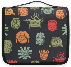 susiyo Maya Inca Hand Drawn Hanging Toiletry Bag Toiletry Travel Organizer for Women Toiletries Portable Makeup Organizer Cosmetic Bag Pouch Bathroom Bags with Sturdy