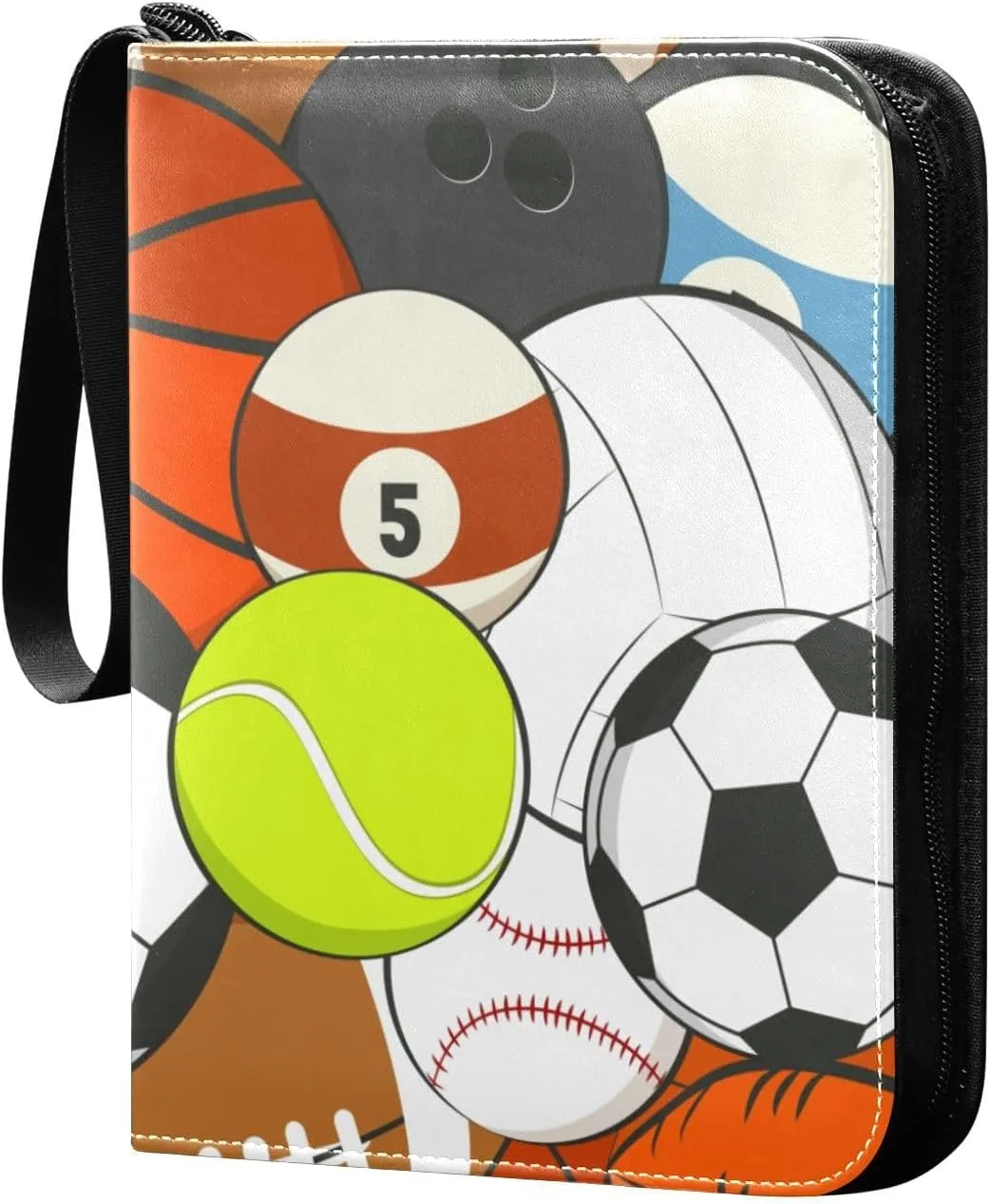 susiyo Sports Colorful Balls Card Binder 400 Pockets Cute Trading Football Collectible Card Albums