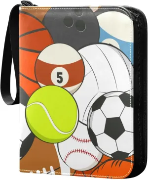susiyo Sports Colorful Balls Card Binder 400 Pockets Cute Trading Football Collectible Card Albums