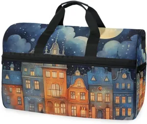 Sweet Dream Painting Travel Duffel Bag Luggage Sports Gym Bags With Shoes Compartment Large Capacity Lightweight Duffle Bag For Men Women