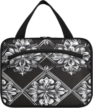 Symmetrical Floral Travel Toiletry Bag for Women & men Hanging Portable Toiletry Bag Large Capacity Travel Bag for Hold Cosmetics Skin Care Products Toiletries Large