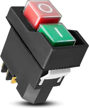 Table Saw Push Button Switch Fit for Hitachi Metabo HPT C10RJ C10RJSM Table Saw Replace 371450, Waterproof and Dustproof Button Design, 6-Pin