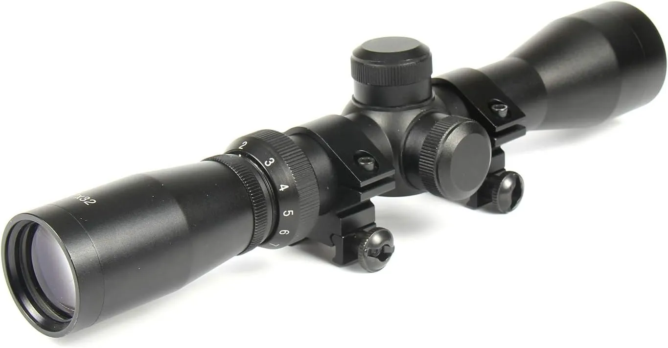 TACFUN Long Eye Relief Scout Scope 2-7X32 w/Weaver Scope Rings