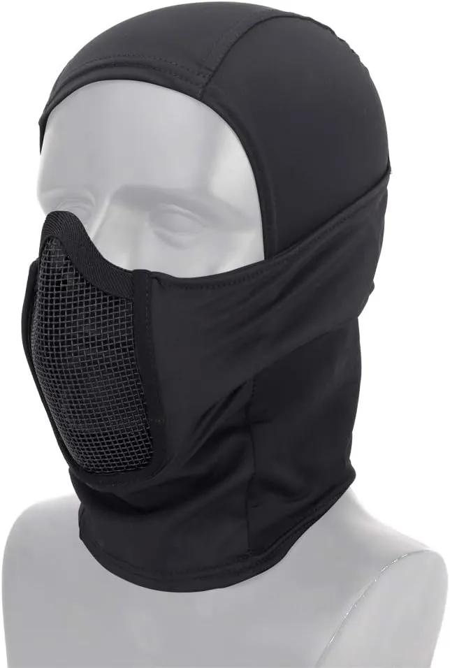Tactical Full Face Mask Balaclava Cap Motorcycle Army Airsoft Paintball Headgear Metal Mesh Hunting Protective Mask