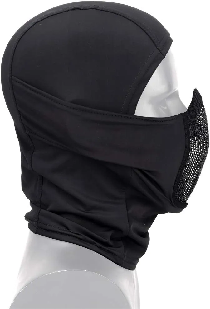 Tactical Full Face Mask Balaclava Cap Motorcycle Army Airsoft Paintball Headgear Metal Mesh Hunting Protective Mask
