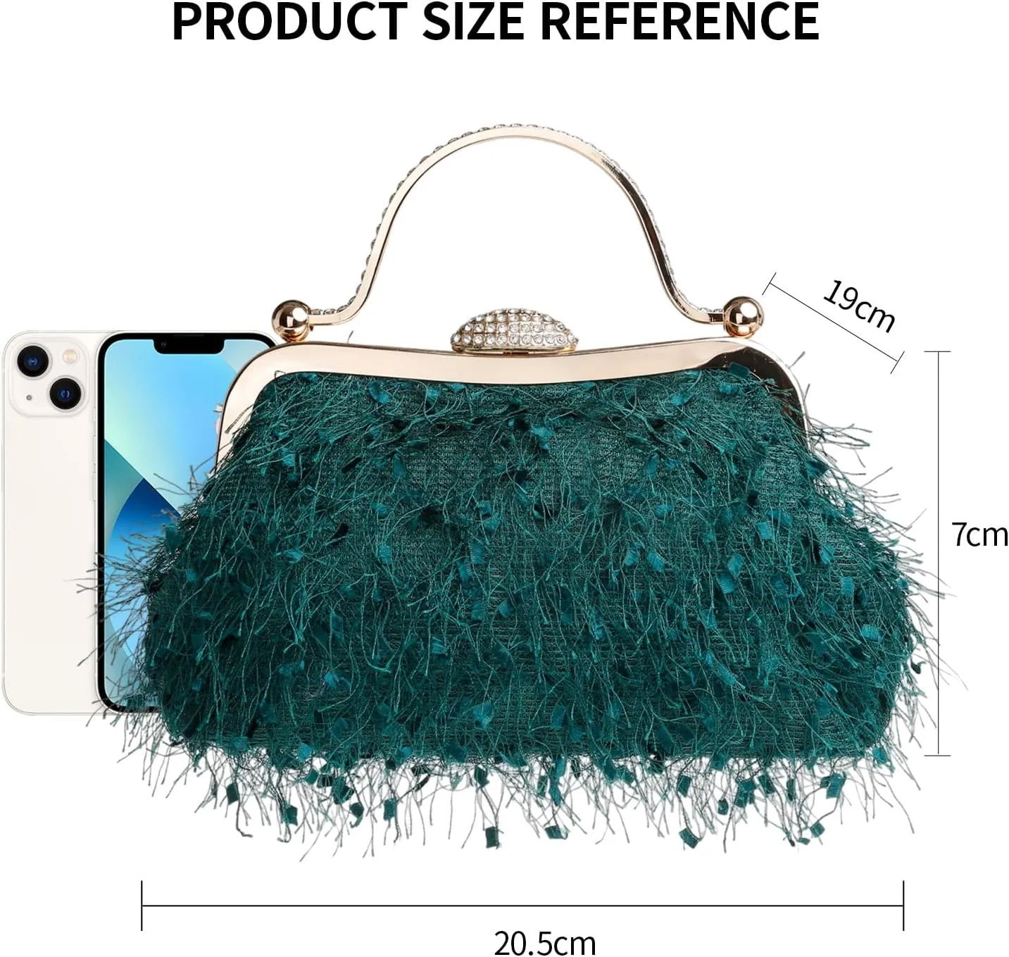 Tassel Women's Evening Handbag Cocktail Prom Formal Clutch Purse Feather Elegant Shoulder Bag for Wedding Banquet
