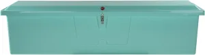 Taylor Made Stow N’ Go Fisherman’s Fiberglass Dock Box, Extra Large (24" H X 95" W X 22" D), Seafoam Green, Smooth Interior Finish, Lockable Latch, Stainless-Steel Hardware - 83560SF