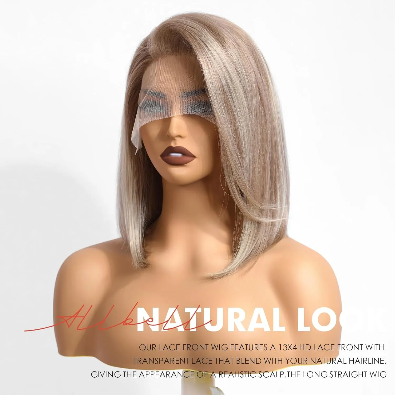 testar 13×4 Rose Blonde Bob Wig Human Hair Realistic HD Lace Front Wig Human Hair Ready to Go Strawberry Blonde Bob Wig Glueless 12 Inch Straight Bob Human Hair Wigs for Women