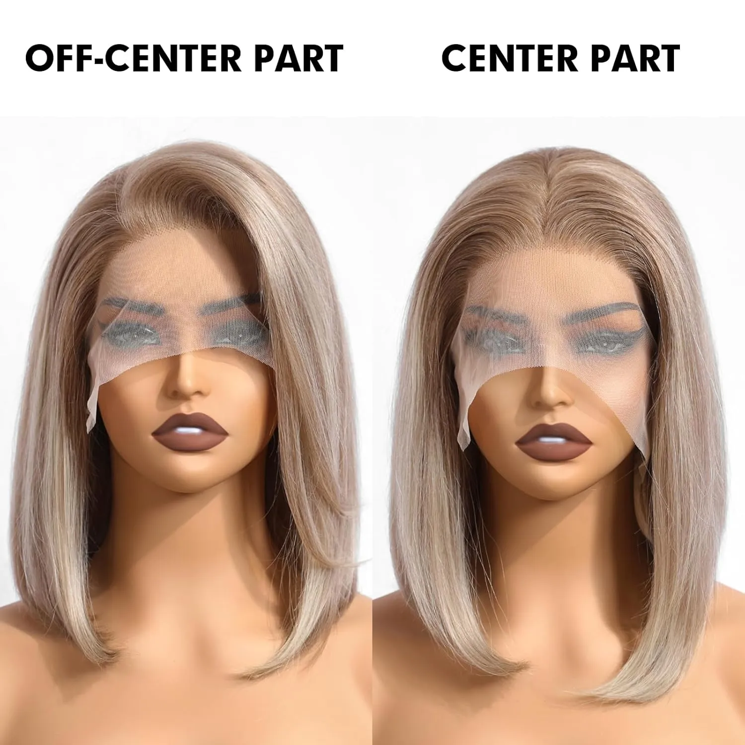 testar 13×4 Rose Blonde Bob Wig Human Hair Realistic HD Lace Front Wig Human Hair Ready to Go Strawberry Blonde Bob Wig Glueless 12 Inch Straight Bob Human Hair Wigs for Women