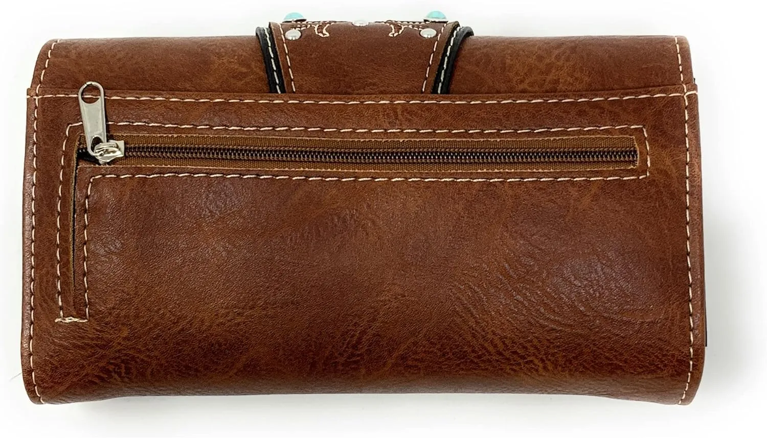 Texas West Premium Women's Rhinestone Buckle Handbag Wallet in 6 colors