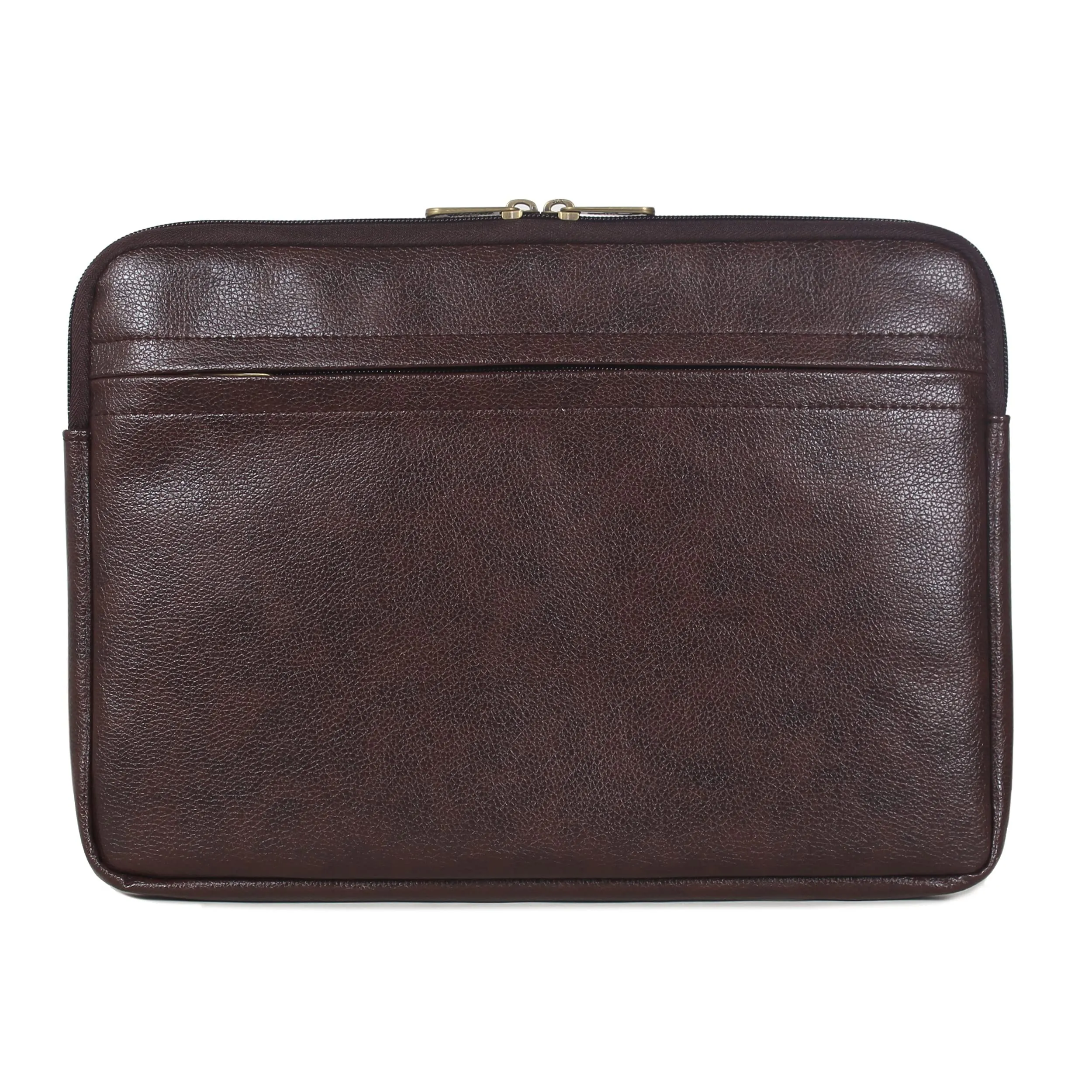 THE CLOWNFISH Pascal Faux Leather Unisex 17 Inch Tablet Case Laptop Bag (Dark Brown)