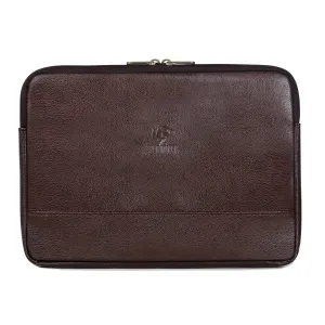 THE CLOWNFISH Pascal Faux Leather Unisex 17 Inch Tablet Case Laptop Bag (Dark Brown)