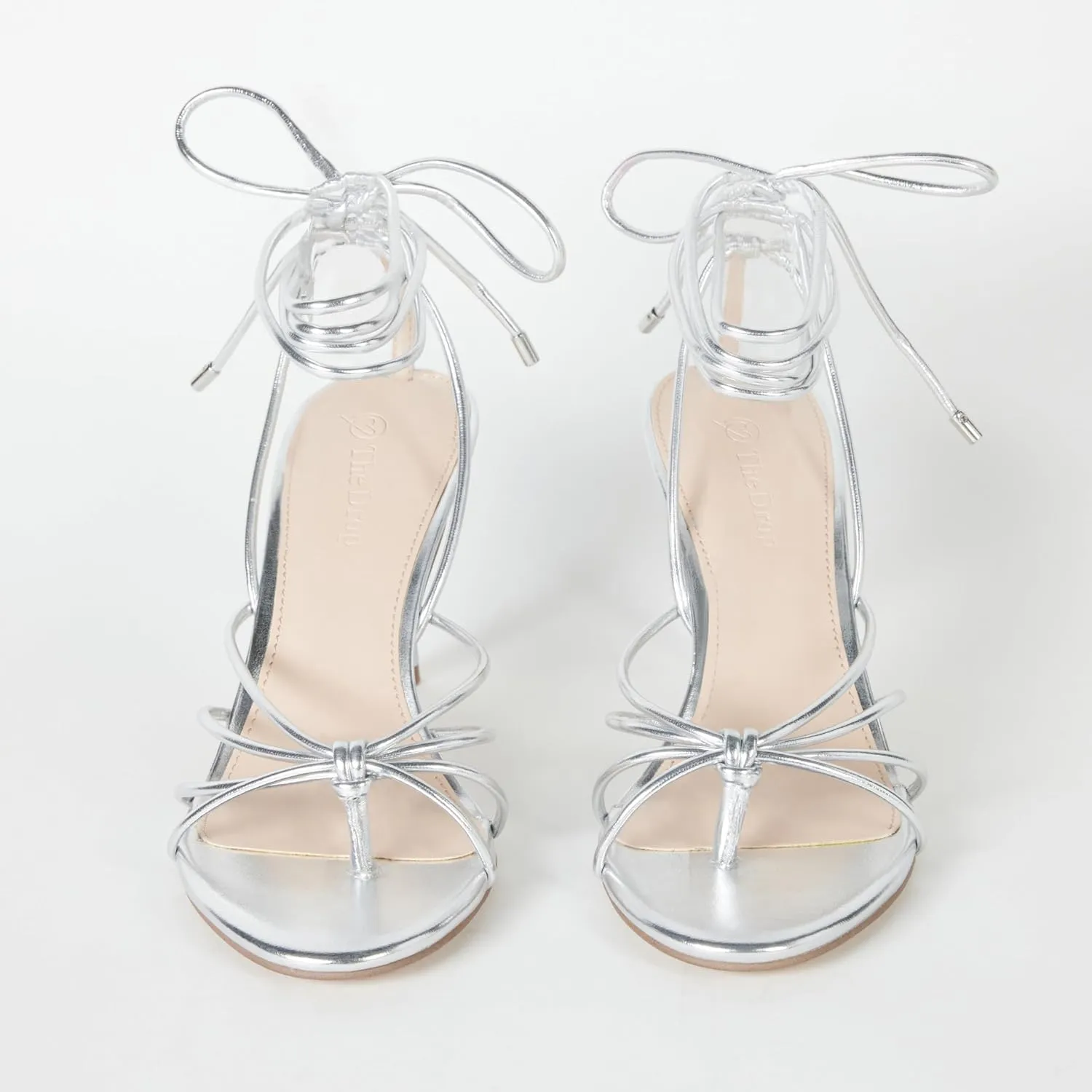 The Drop Women's Archie Lace-up Strappy Heeled Sandal Open Toe Heels