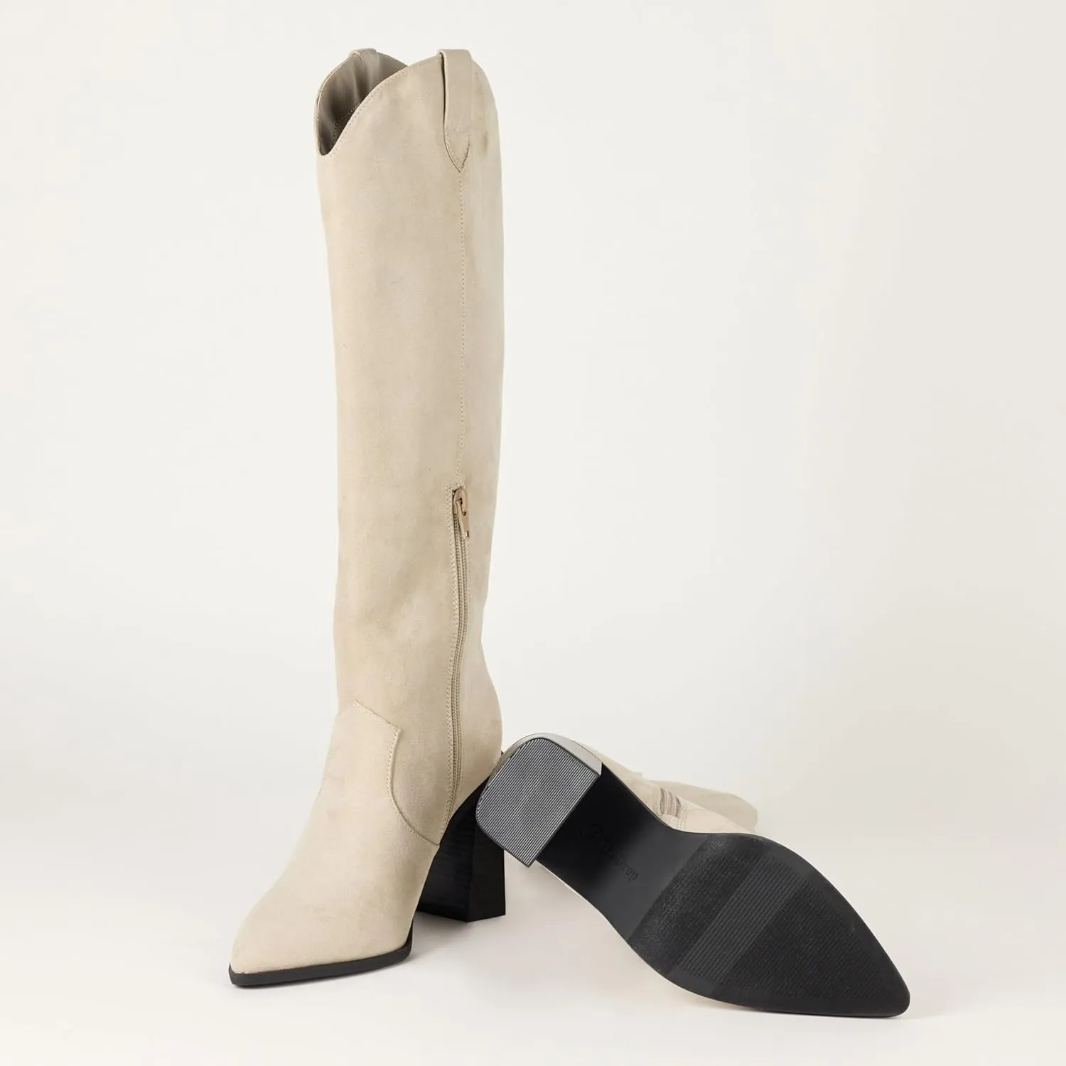 The Drop Women's Cassandra Knee-high Western Boot Overknee