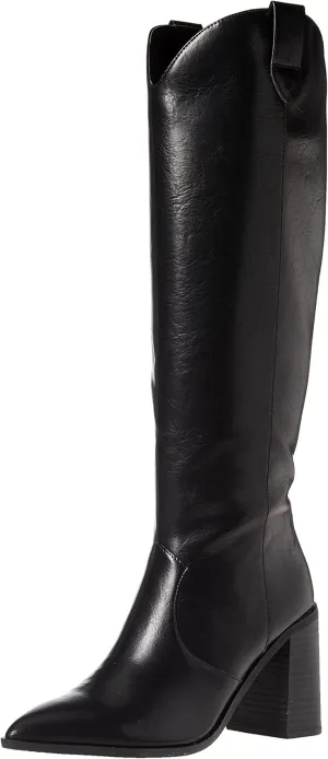 The Drop Women's Cassandra Knee-high Western Boot Overknee