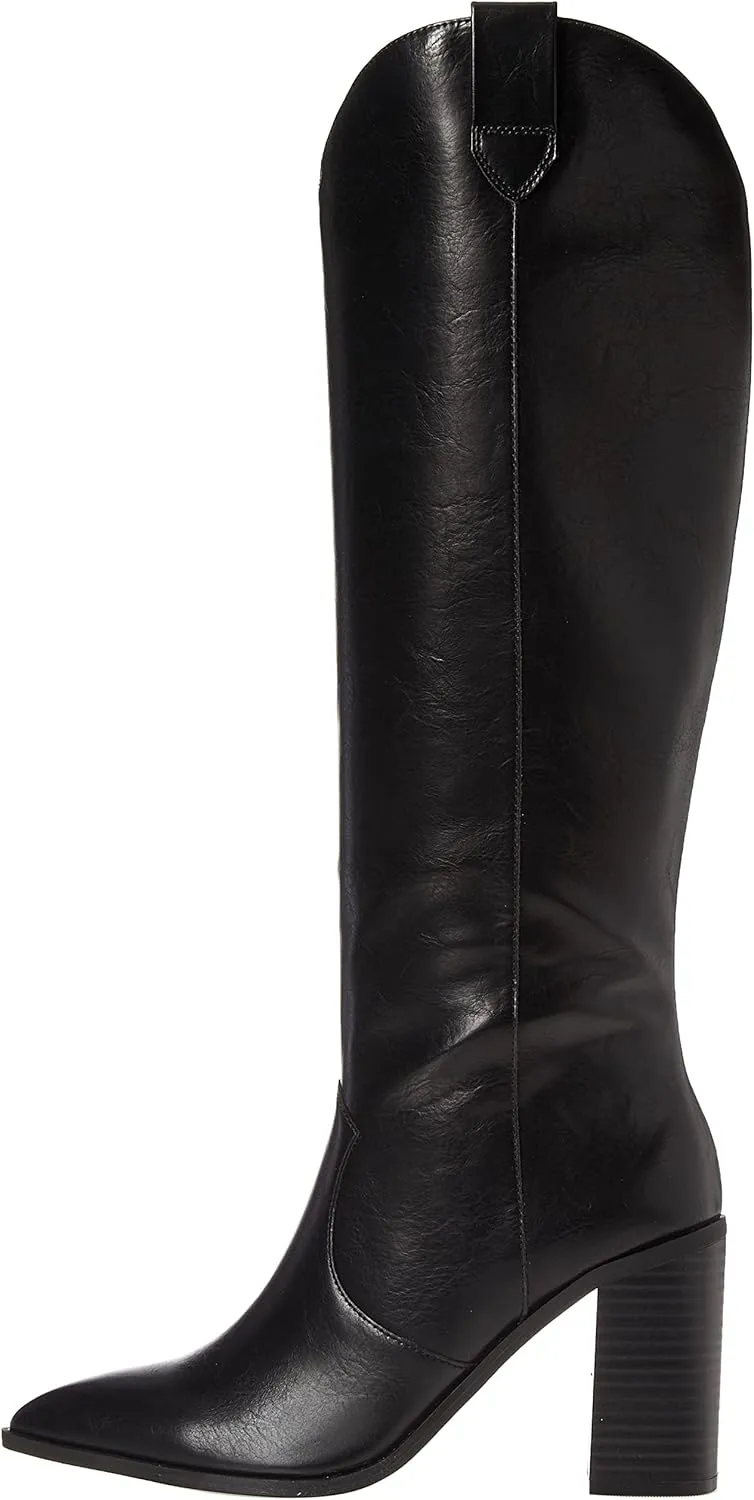 The Drop Women's Cassandra Knee-high Western Boot Overknee