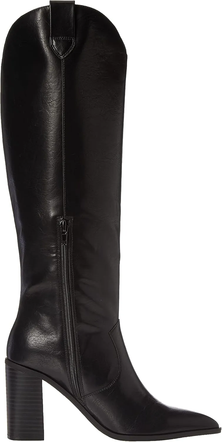 The Drop Women's Cassandra Knee-high Western Boot Overknee