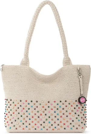 The Sak Crafted Classics Tote Bag - Hand Crochet Women's Purse For Everyday, Travel, Beach Bag - Carryall Shoulder Bag Straps