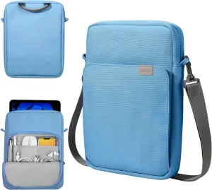 TiMOVO 9-11 Inch Tablet Sleeve Bag with Shoulder Strap for iPad 11-inch A16 2025, iPad 10th Gen. 10.9", iPad 9th/8th/7th Gen. 10.2", iPad Air 11/5th/4th Gen. 10.9", Galaxy Tab A9 Plus 11", Dusty Blue