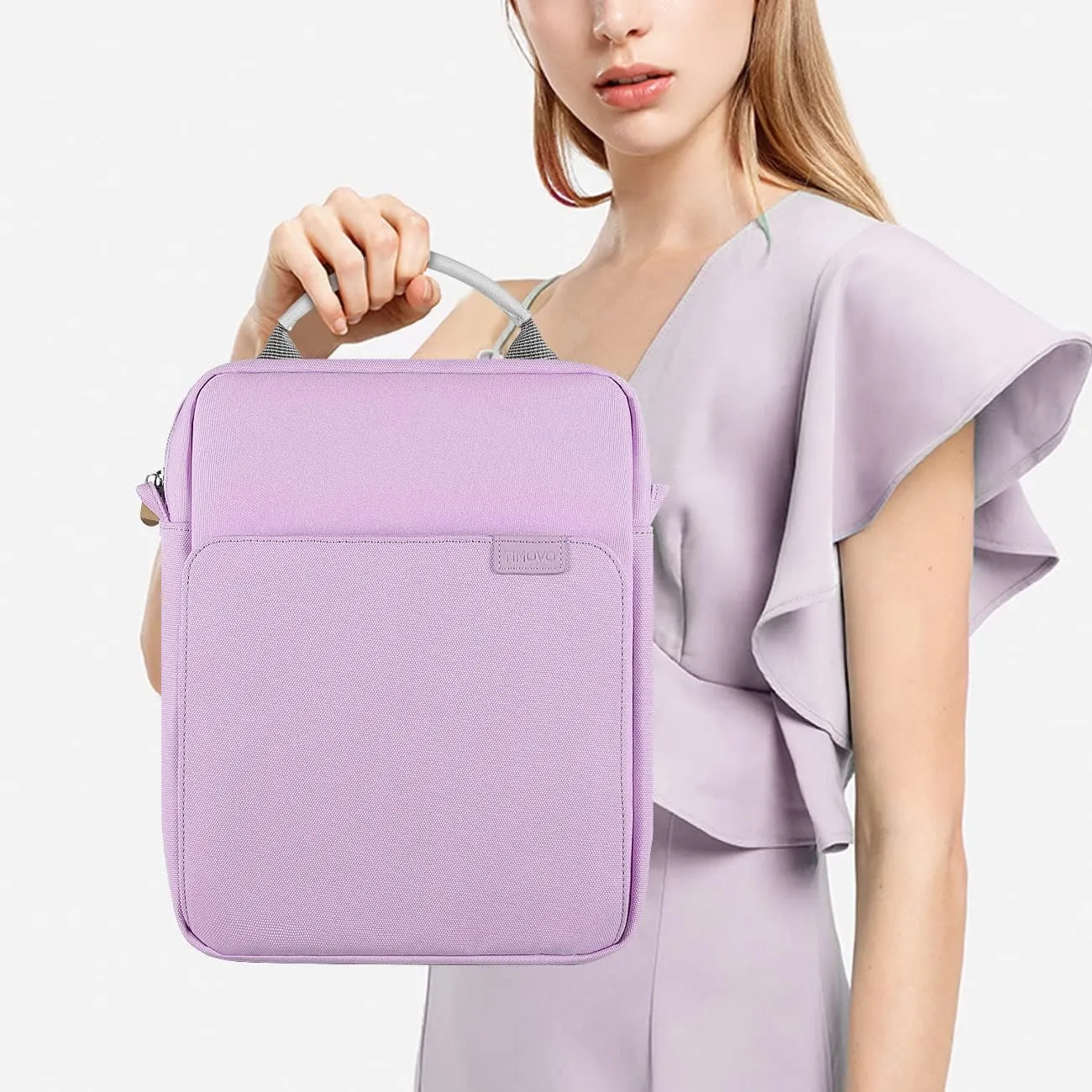 TiMOVO 9-11 Inch Tablet Sleeve Bag with Shoulder Strap for iPad 11-inch A16 2025, iPad 10th Gen. 10.9", iPad 9th/8th/7th Gen. 10.2", iPad Air 11/5th/4th Gen. 10.9", Galaxy Tab A9 Plus 11", Purple