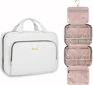 Toiletry Bag with Hanging Hook, Portable Makeup Cosmetic Bags, Space-efficient, Collapsible Moving, making it more suitable for Travel