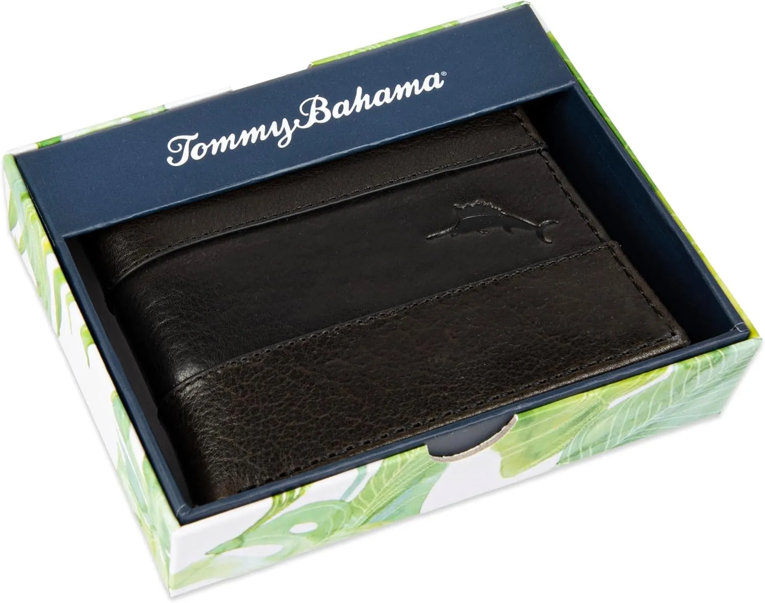 Tommy Bahama Men's Bifold Slim Leather Wallet
