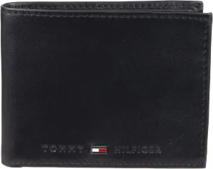 Tommy Hilfiger Men's Classic Logo Style Passcase Bifold Wallet with Multiple Card Slots and ID Window