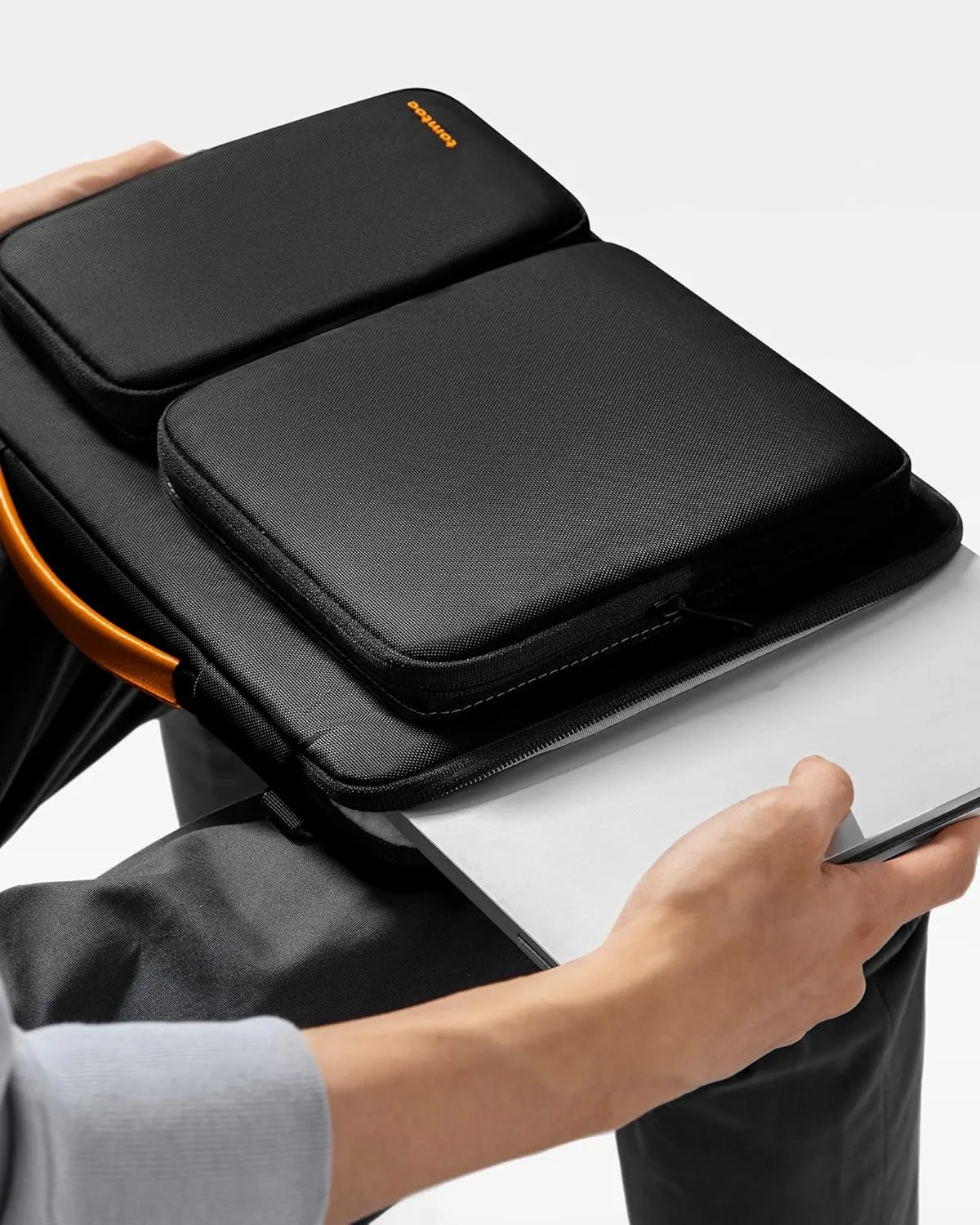 tomtoc 360 Protective Laptop Shoulder Bag for 15 Inch New MacBook Air M4 M3/A3114 M2/A2941 2025-2023, 15 Inch Microsoft Surface Laptop 6/5, Water-Resistant Accessory Case for MacBook Pro A1990 A1707