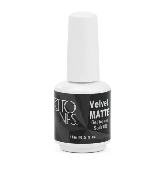 TONES "Velvet Matte Gel Top Coat – Soft & Durable Polish | Premium Salon Quality, Quick Dry - Chip Resistant Adhesive Nail Foundation | (15ml/0.5fl.oz)
