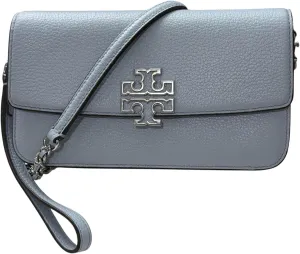 Tory Burch Women's Britten Chain Wallet with Wristlet (Blue Mist)