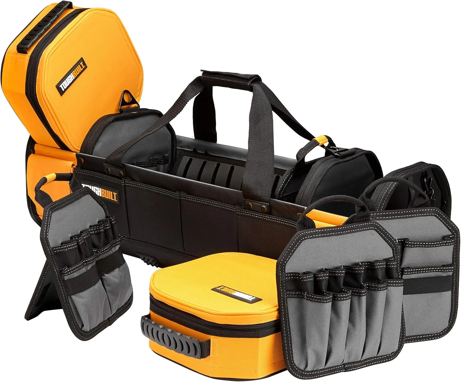 ToughBuilt - 30" Modular Tote Tool Bag - 68 Pockets and Loops, 2 Removable Soft Boxes, 3 Removable Pocket Dividers, Electrical Maintenance Tool Carrier, Storage Organizer/Tool Box - (TB-81-30)